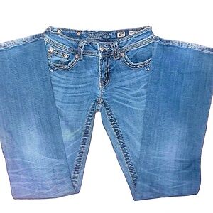 MISS ME Jeans Size 25 Boot Cut Signature Rise Thick Stitching
